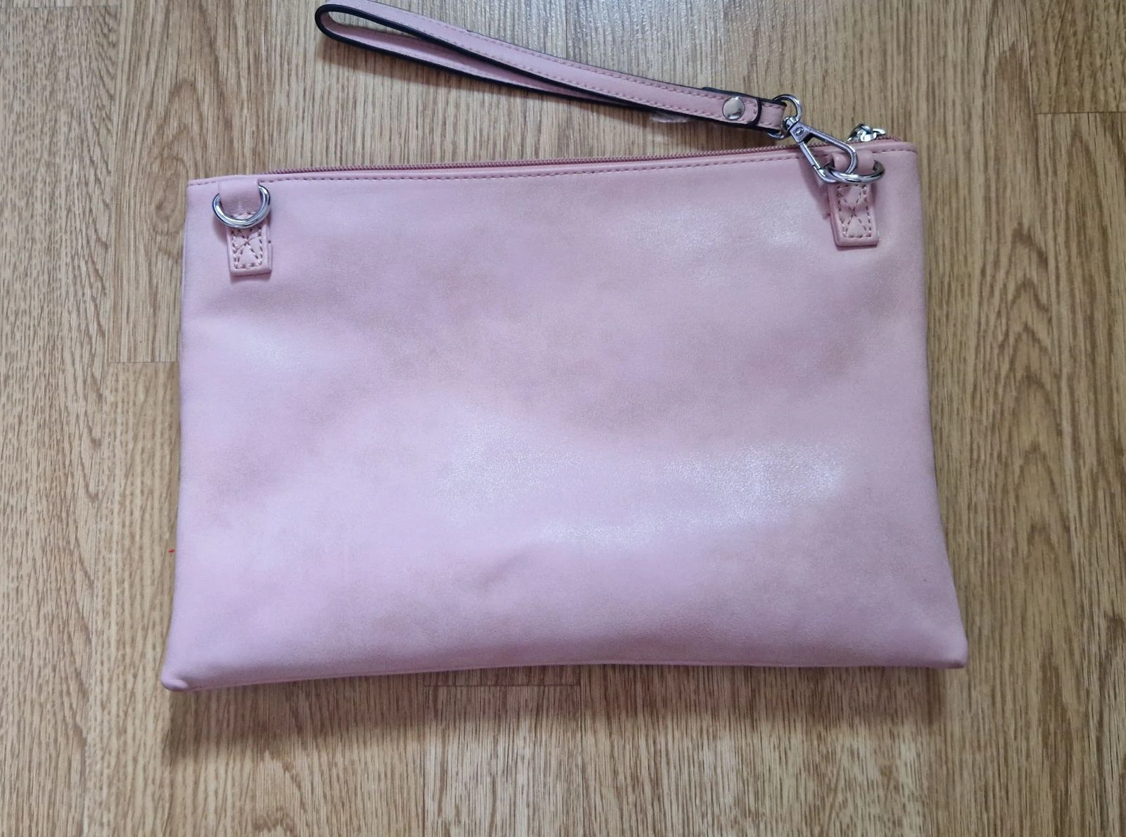 Bolso de mano rosa con pedrería plateada, correa desmontable – photo 5